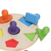 Wood Shape Puzzle Educational Colorful Early Learning Skill Development Round