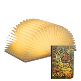 QXMGCBOK 3D Elk Embossed Deer Book Lamp,USB Rechargeable 3 Color Kids Night Light,LED Book Lights Multicolor Gifts for Baby Boys Girls Children Toddlers,Room Decoration (8.46 inch Book Light)