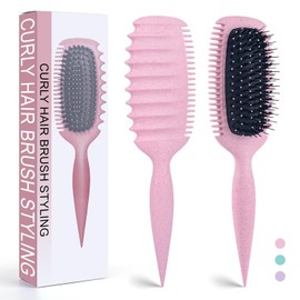 Cepillo para cabello rizado para desenredar, dar forma y definir rizos, ondas y bucles en todo tipo de cabello ligero, húmedo o seco, para mujeres y hombres, reduce el enredo, rizos