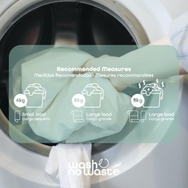 Wash No Waste - PACK 3. Laundry Detergent Strips (192 washes). Hypoallergenic and Biodegradable. Softening Effect. Powerful Cleaning. Vegan and Cruelty-Free. Plastic-Free. (Ocean Breeze)