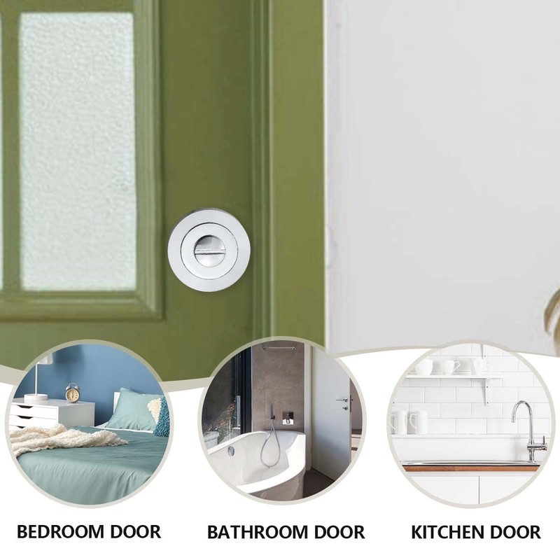 Bwintech 1 Pair 52MM Dual Color Bathroom Escutcheon Polished Nickel