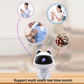 Wireless Security Camera, Voice Talking Baby Monitor, Home Video Monitor Robot Pet Shape Night Vision Motion Detection Surveillance Camera for Indoor Monitoring Camera