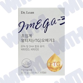 Dr.Lin Supercritical Altige Omega 3 1025mg x 30 capsules x 5 boxes vegetable capsule rTG type / 닥터린 초임계 알티지 오메가3 1025mg x 30캡슐 x 5박스 식물성캡슐 rTG형