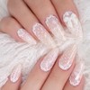 Nudie Lace Handmade Nail Tips - Square S / 누디