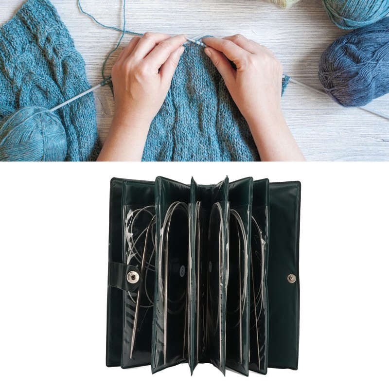 11 Pcs Circular Knitting Needles Set Length 120cm Comfortable Handle