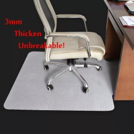 SEGAWE Thicken 3mm Home Office Chair Mat PVC Rectangular lip Floor Carpet Protector