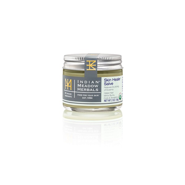 Indian Meadow Herbals Skin Healer Salve 2 oz, USDA Certified ORGANIC, Gluten-Free.