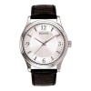 Reloj Bulova Corporate 96a28 Para Hombre Acero Inoxidable Correa Negro Bisel Plateado Fondo Plateado