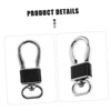 SUPVOX Metal Carabiner Keychain 4pcs PU Leather Key Ring Holder