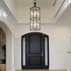 Black and Gold Chandelier for Dining Room Light Fixture, 8-Light