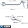 Heavy Duty Gate Hook and Eye Latch 3 Inch Stainless