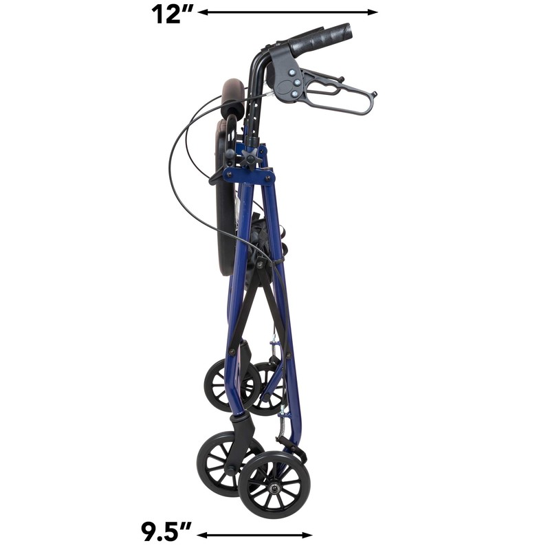ProBasics Aluminum Rollator Walker with Seat - Rolling Walker with