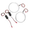 Car LED Angel Eyes Light Guide 95mm/3.7in Purple Lighting 9‑36V