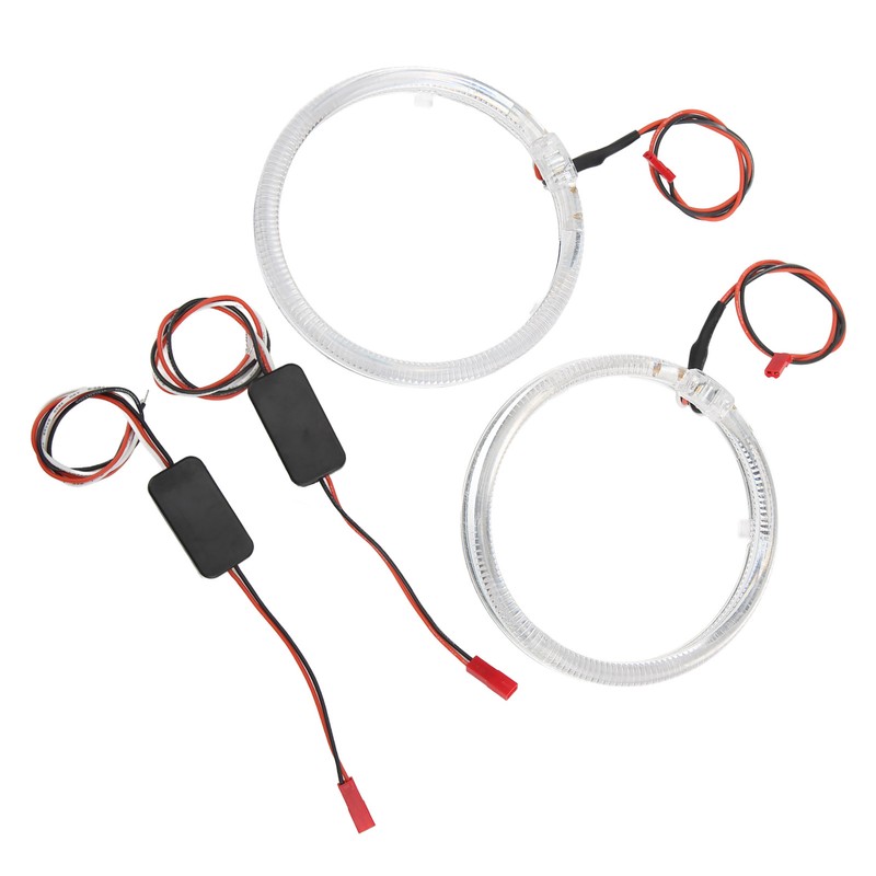Car LED Angel Eyes Light Guide 95mm/3.7in Purple Lighting 9‑36V