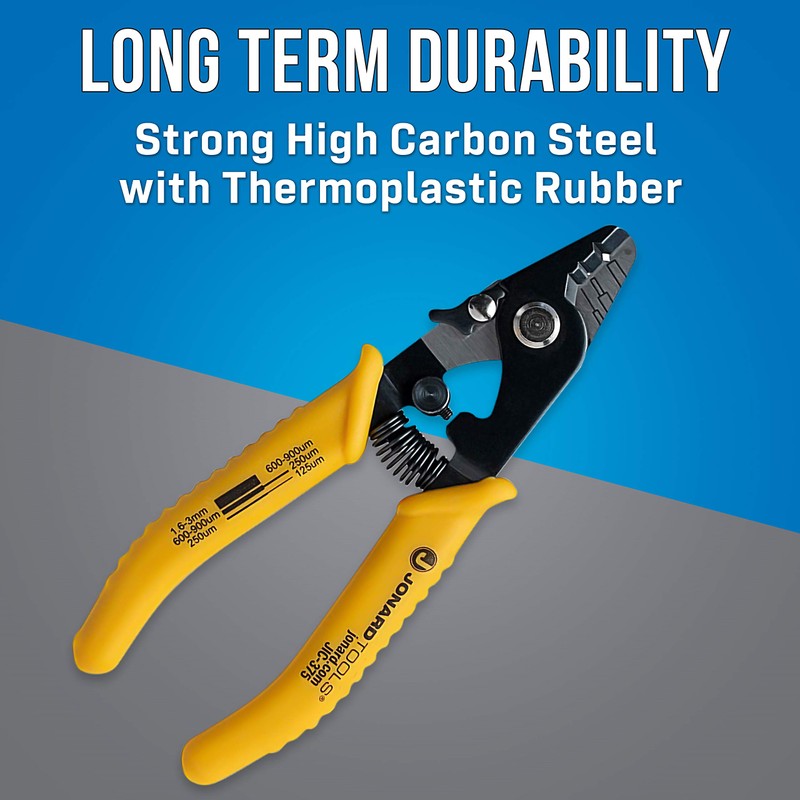 Jonard Tools JIC-375 Three Hole Fiber Optic Stripper – Strips