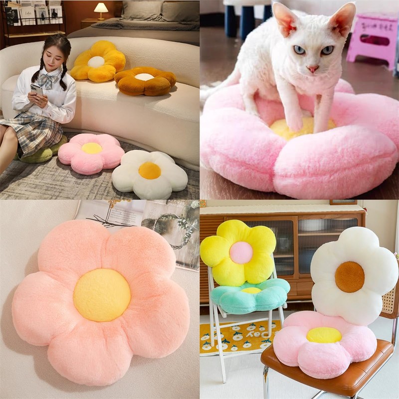 Flower Floor Pillow Seating Cushion - Cute Room Decor,Flower Pillow