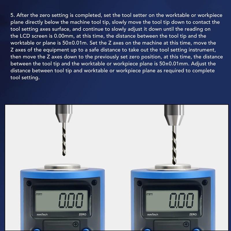 Z Axes Tool Setter Sensitive Precise Large Range Waterproof LCD