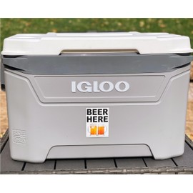 Funny Beer Fridge Magnet, Beer Here Refrigerator Magnet, Man Cave Bar Cart Accessories, Beer Glasses Mugs Cheers, Warning Beer Sign Sticker, for Home Bar Pub Kitchen Decor, 1 pc Bar Sign (4x3)