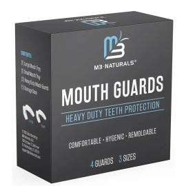 Dental Mouth Guard for Teeth Grinding & Clenching, 4 Pack Removable Oral Guards for Adults, Nighttime Bite Protection Mouthpiece for Sleep & Sports Use