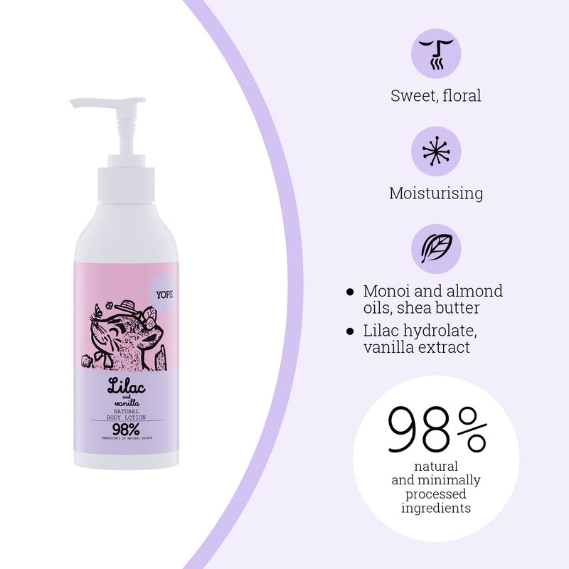 Botanical Series yope Hand & Body Lotion, Lilac and Vanilla