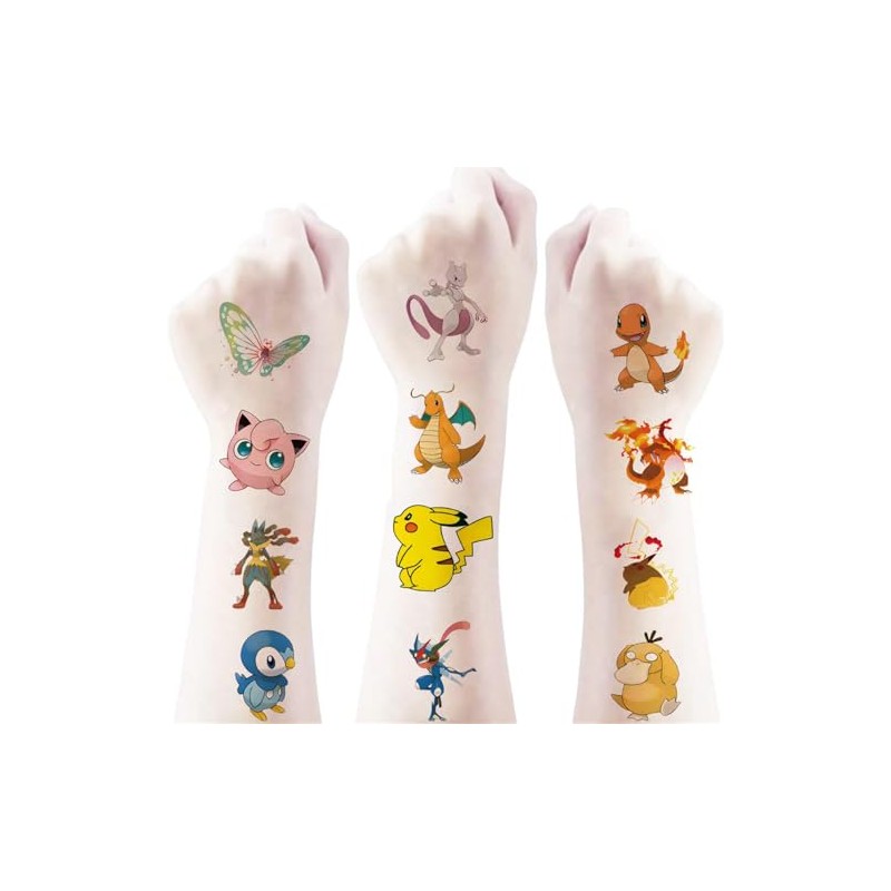 20PCS Cute Monster Temporary Tattoos Stickers Cute Cartoon Waterproof Temporary