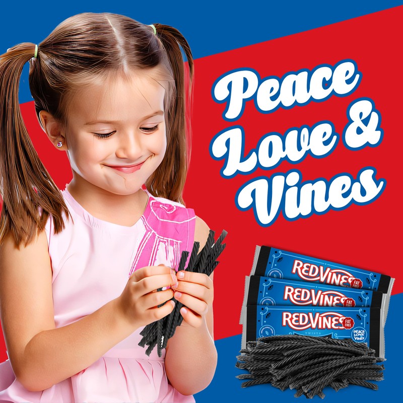 RedVines Black Licorice Twists Chewy Candy, 3 Pack, Original Fat