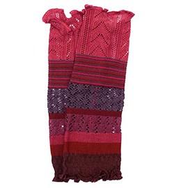 invero, Merino Arm Warmers Ruby Multicoloured, 100% Wool, berry