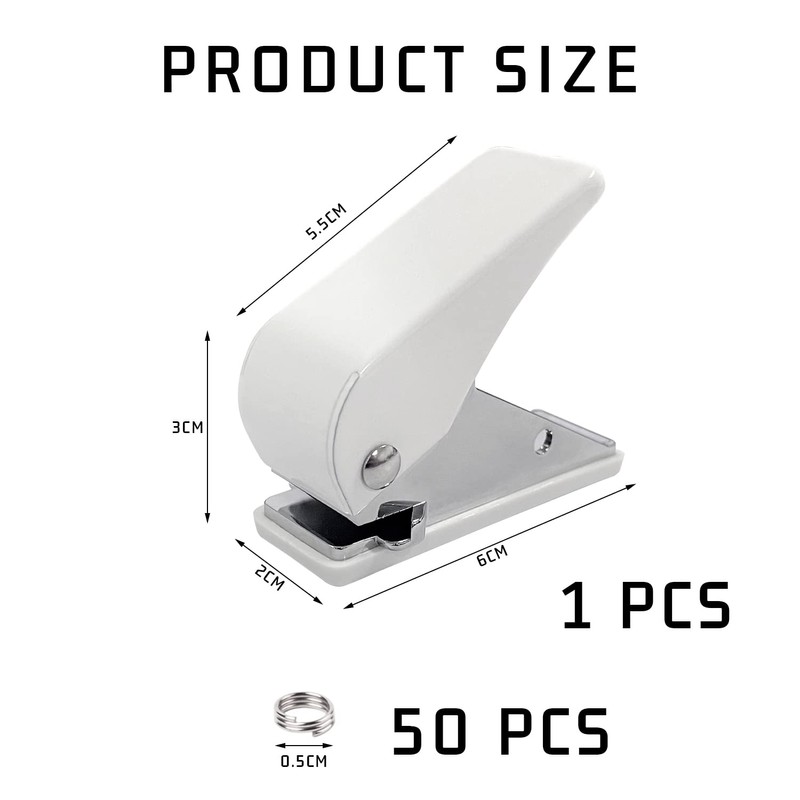 TIANNAIT 1 Piece Hole Punch with 50 Pieces O Rings