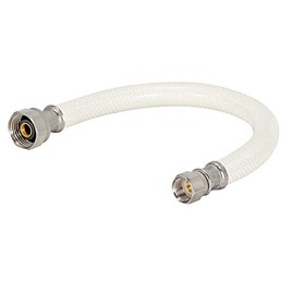 Eastman 48724 Flexible Reinforced PVC Faucet Connector, Braided Supply Line, 1/2-Inch FIP Outlet x 3/8-Inch Flare Inlet, 20-Inch Length