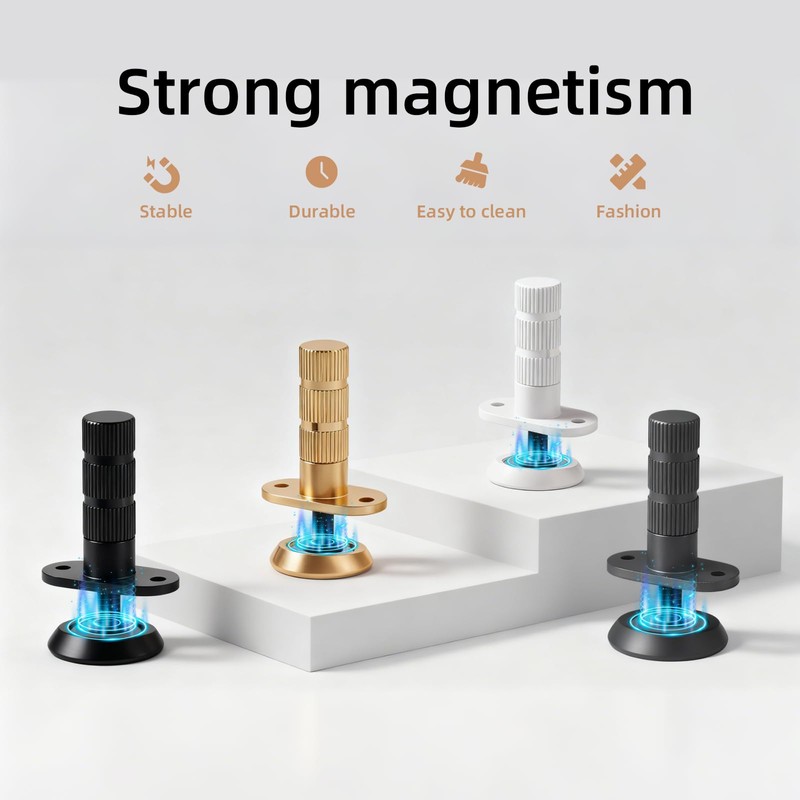 PANALI Magnetic Door Stopper,New Update Hidden Retractable Powerful Magnetic Door