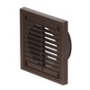 Airflow® External Wall Vent Cover – Brown Round Plastic Grille