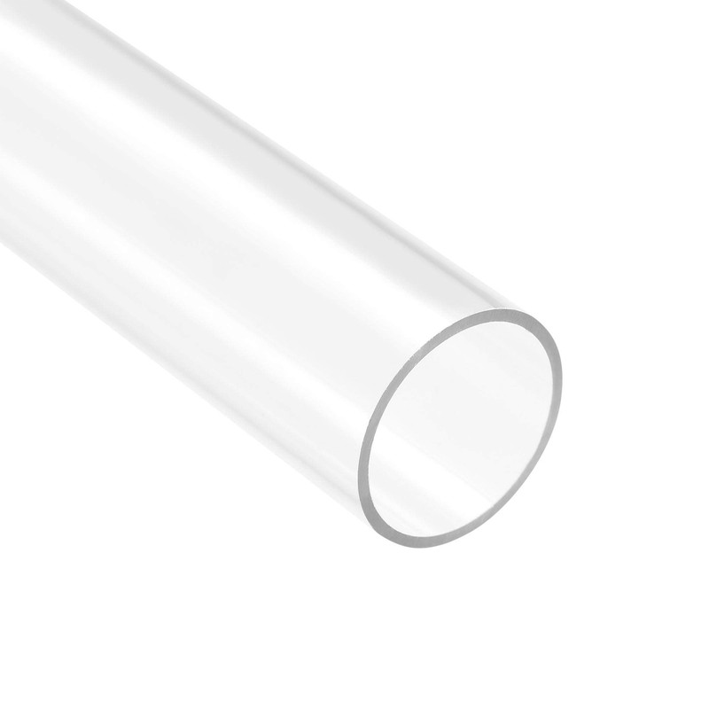 sourcing map Transparent Rigid Storage Tubing with Lids Clear Small