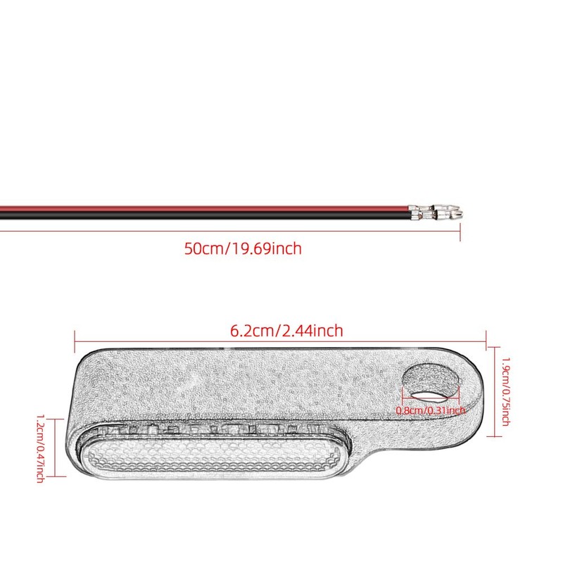 Evomos Motorcycle Mini LED Turn Signal Light 8mm Indicator Blinker