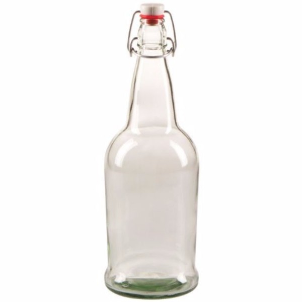 EZ Cap Bottles - 32 oz Clear Swing Top (Qty