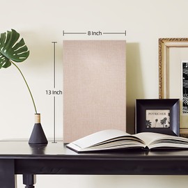 potricher Photo Album for 4x6 300 Horizontal Pockets Linen Cover Small Capacity Picture Book for Family Wedding Baby and Anniversary (Dark Green)
