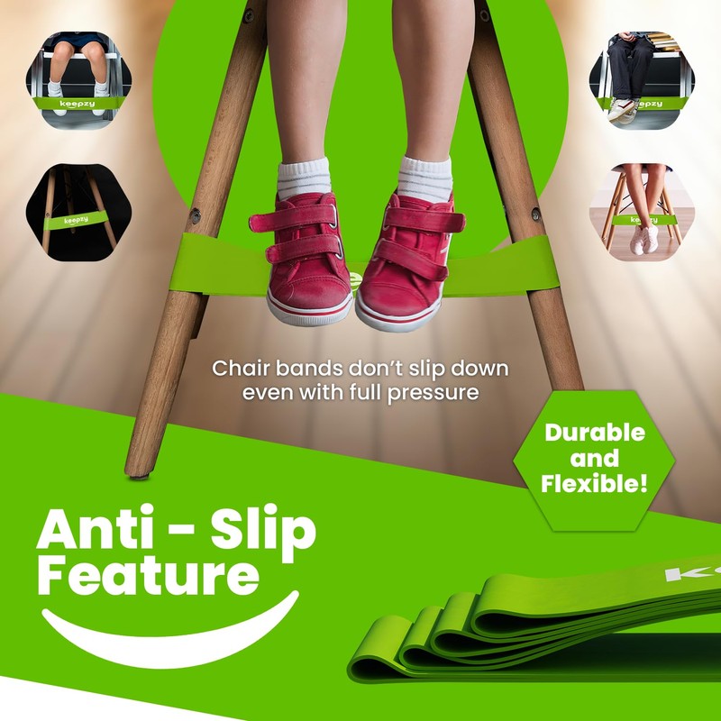 Chair Bands for Kids with Fidgety Feet, Anti Slip Feature