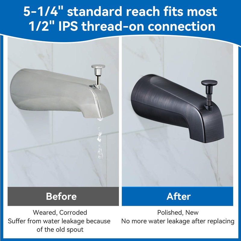 Dreyoo 5 1/4 Inch Bathroom Tub Spout Compatible with Westbrass