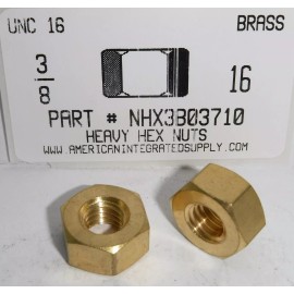 AMERICANINTEGRATEDSUPPLY.COM 3/8-16 Heavy Hex Nuts Solid Brass (10)