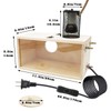 Bird House Incubator, Bird Nesting Box with Heat Lamp, 75W