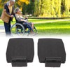 2pcs Wheelchair Footplate Plastic Ergonomic Wheelchair Footrest Pedal Replacement Accessory