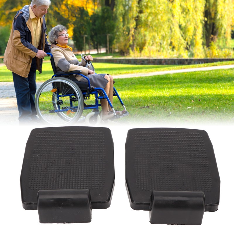 2pcs Wheelchair Footplate Plastic Ergonomic Wheelchair Footrest Pedal Replacement Accessory