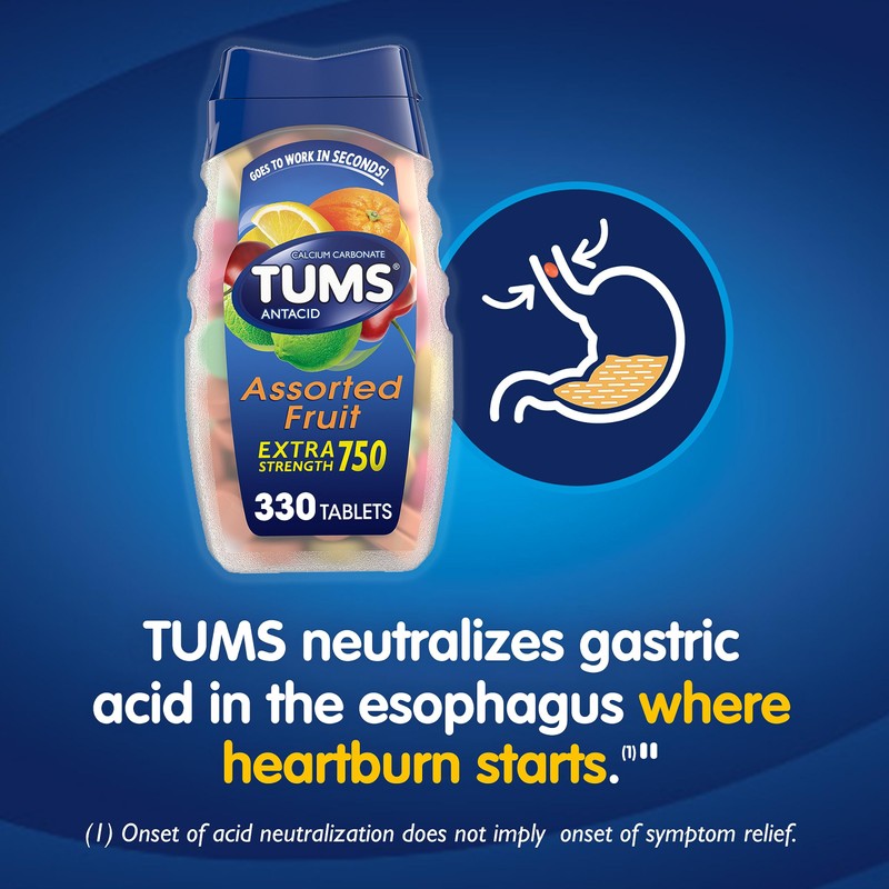 TUMS TUMS Tablets, 8 Count (Pack of 3)