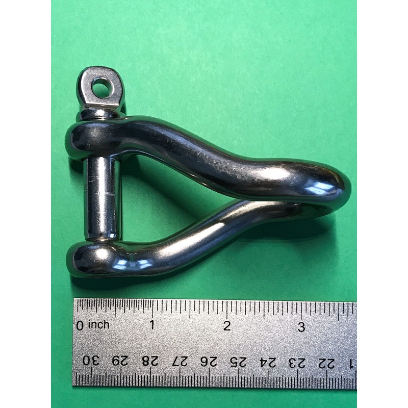 Stainless Steel 316 Twist Shackle 1/2" (12mm) Marine Grade