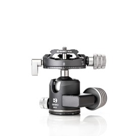 Benro GX25 Low Profile Ballhead with PU56 Plate, 25kg/55lb Max Payload, Dual Panning, Aluminum, Arca-Swiss Style, Ultralight Design, Safe Locking Features