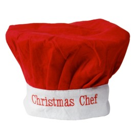 Adult Novelty Christmas Red Felt Chefs Hat (1) by Robelli