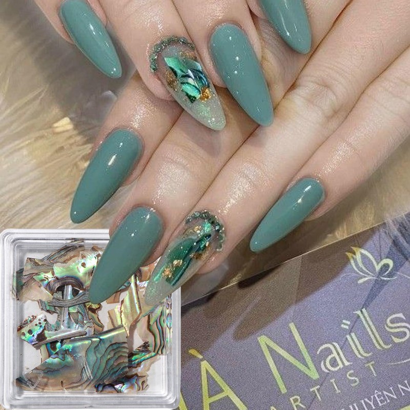 Abalone Nail Art Sequins 3D Irregular Natural Sea Shell Texture