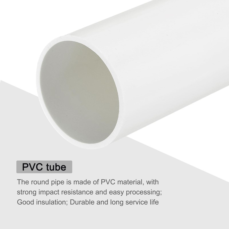 QUARKZMAN 2.2" Inner Diameter, 2.5" OD Rigid PVC Pipe, Round