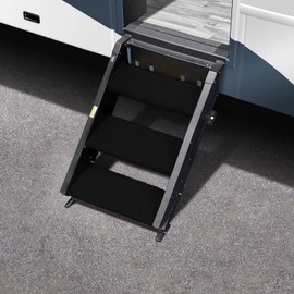Prest-O-Fit 2-0518 Trailhead Step Rug 19.5 in. W (3 Pc Set) Fits MORryde StepAbove 3 Step - Obsidian Black