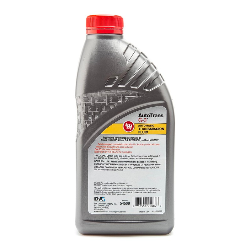 D-A LUBRICANT COMPANY 54506, Autotrans G3 Conventional Automatic Transmission Fluid