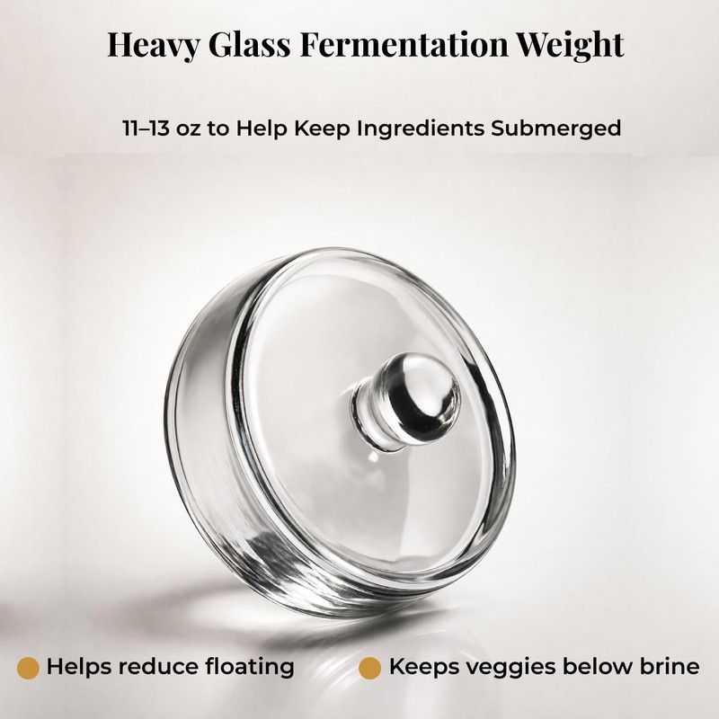 Glolaurge 1 Gallon Fermentation Jars with Airlocks & Glass Weights,